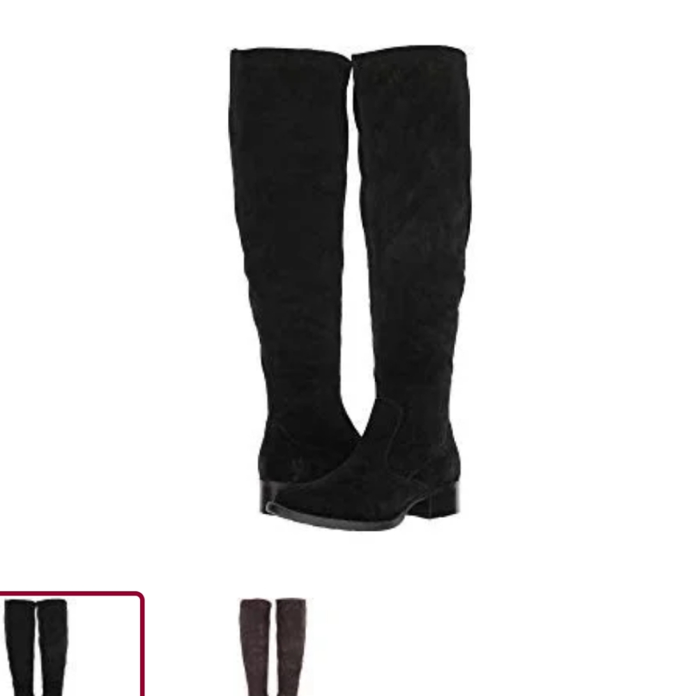 Born over the knee black suede boots